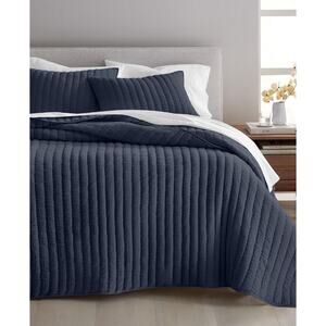 Oake Dream 3-Pc. Navy Combo Coverlet Set, Full/Queen